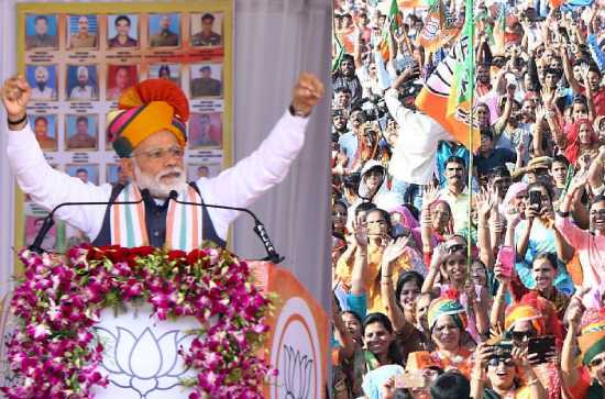 Crowds invoke Modi's name as Congress CM starts to speak!