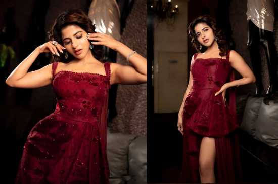 Glam Shot : Ishwarya Menon in Red