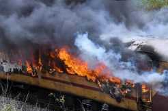 Falaknuma Express catches fire 