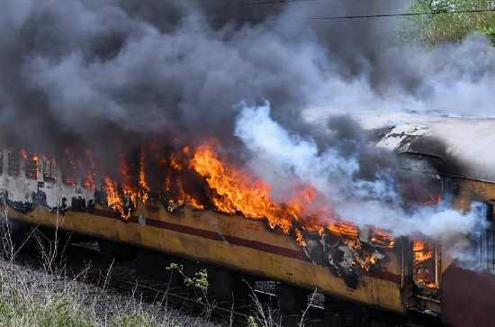 Falaknuma Express catches fire 