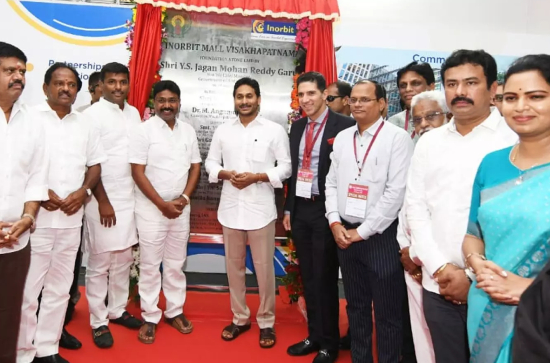 Jagan lays the foundation for Inorbit Mall and other projects in Vizag