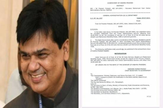 Jagan's favourite IAS officer Praveen Prakash takes VRS 