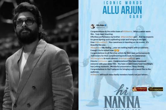 'Hi Nanna' is truly heart-touching: Allu Arjun 