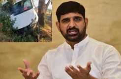 BRS MLC Kaushik Reddy escapes miraculously