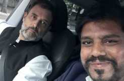 Telangana Youngster Drives Rahul Gandhi in the US