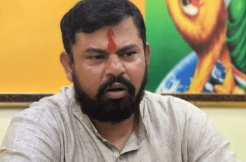 Why did Raja Singh meet Harish Rao?