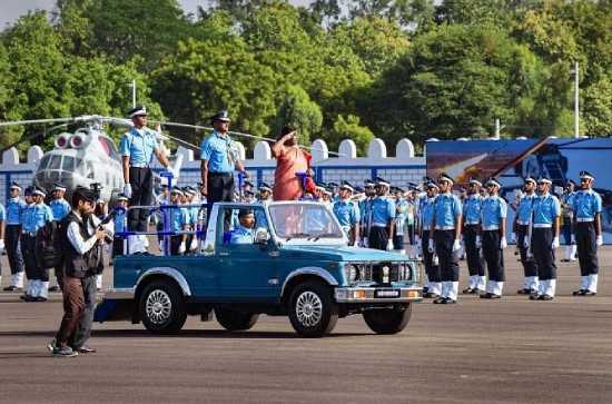 President Droupadi Murmu addresses the Combined Graduation Parade at Air Force Academy
