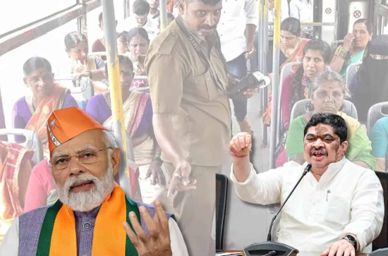 Minister Ponnam Prabhakar Counters Modi's Remarks on Free Bus 