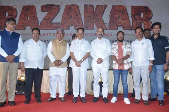 Bandi Sanjay, Raja Singh promote pan-Indian movie 'Razakar' 