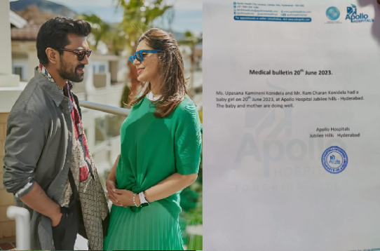 Ram Charan and Upasana become parents to a baby girl