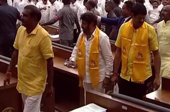 Balakrishna's vulgar act in AP Assembly