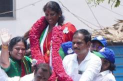 Massive show of strength for YCP candidate Vanga Geetha 