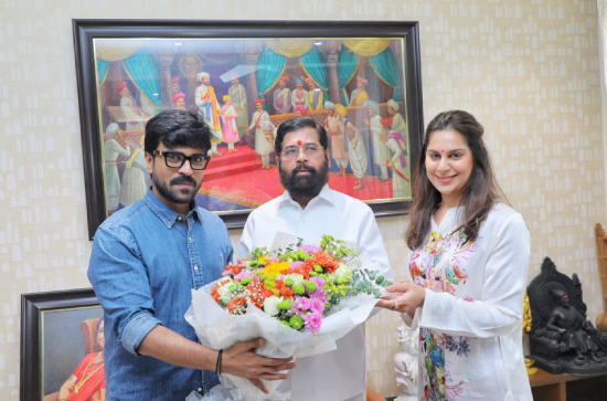 Ram Charan and Upasana's Heartfelt Meeting with Maharashtra CM Eknath Shinde: A Gesture of Unity and Tradition 
