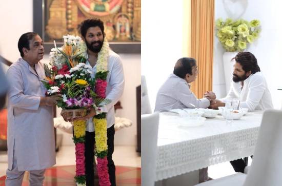 Allu Arjun spends more than an hour with Brahmanandam 