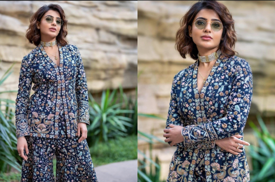 Glam Shot: Samantha dons a contemporary jacket set 