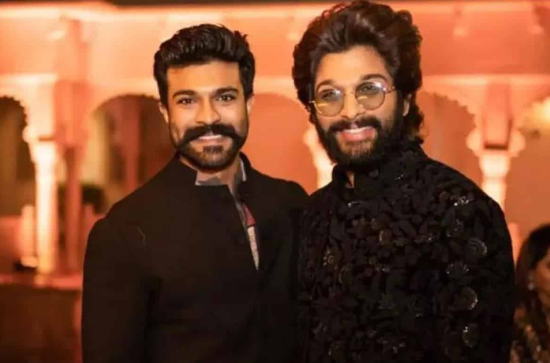 Allu Arjun, Ram Charan spotted at cocktail party 
