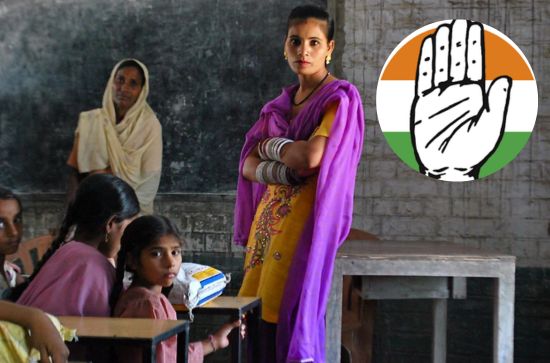 Congress announces salary hike to women Anganwadi workers!